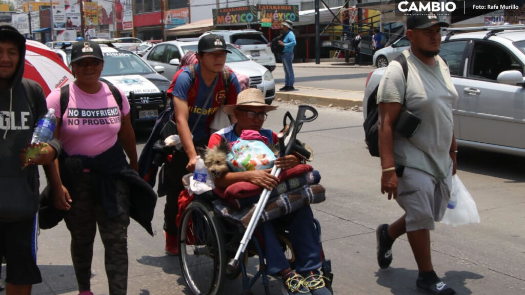 Avanza Caravana Migrante por Puebla en busca del sueño americano (VIDEO)