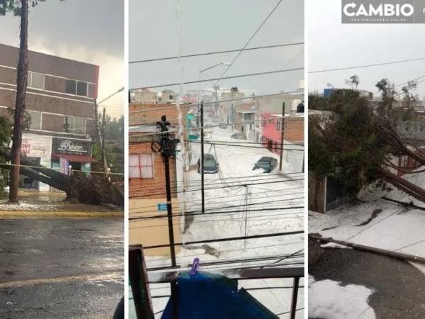 ¡Se fue la luz! Tormenta derriba postes y provoca apagones en Puebla capital