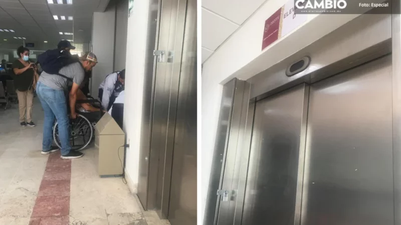 Pacientes y enfermeros sufren por falta de elevadores en el ISSSTE San Manuel 