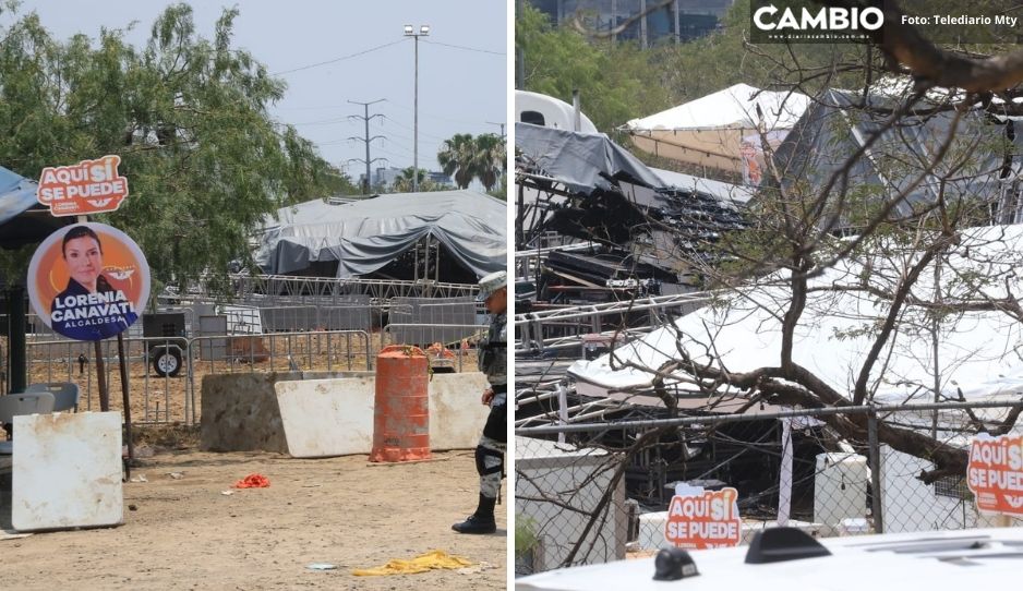 FOTOS: Así luce sitio de la tragedia durante mitin de Movimiento Ciudadano