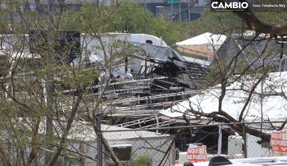 FOTOS: Así luce sitio de la tragedia durante mitin de Movimiento Ciudadano