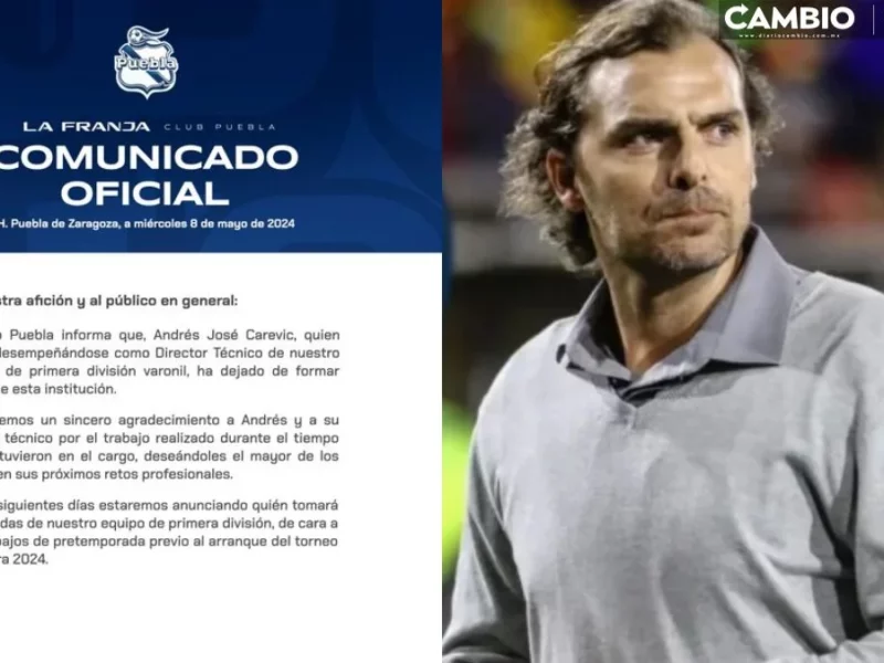 ¡No dio resultados! Club Puebla despide a Andrés Carevic como DT tras no ganar ningún partido
