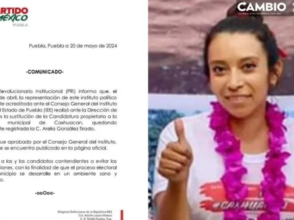 Confirma PRI candidatura de Arelia González en Caxhuacan; boletas aparecerán con el nombre de Guadalupe Díaz