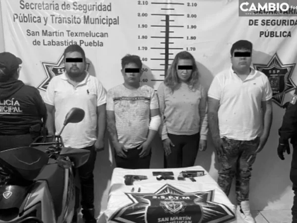 Caen cuatro de “Los Porcinos”, banda dedicada al asalto, robo y fraude en redes en Texmelucan