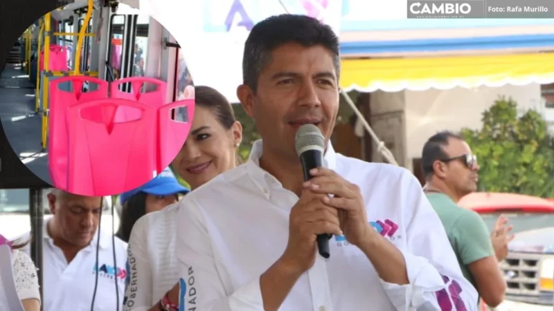 Lalo Rivera promete cinco rutas de "Transporte Rosa" para las mujeres de Puebla si llega a la gubernatura (VIDEO)