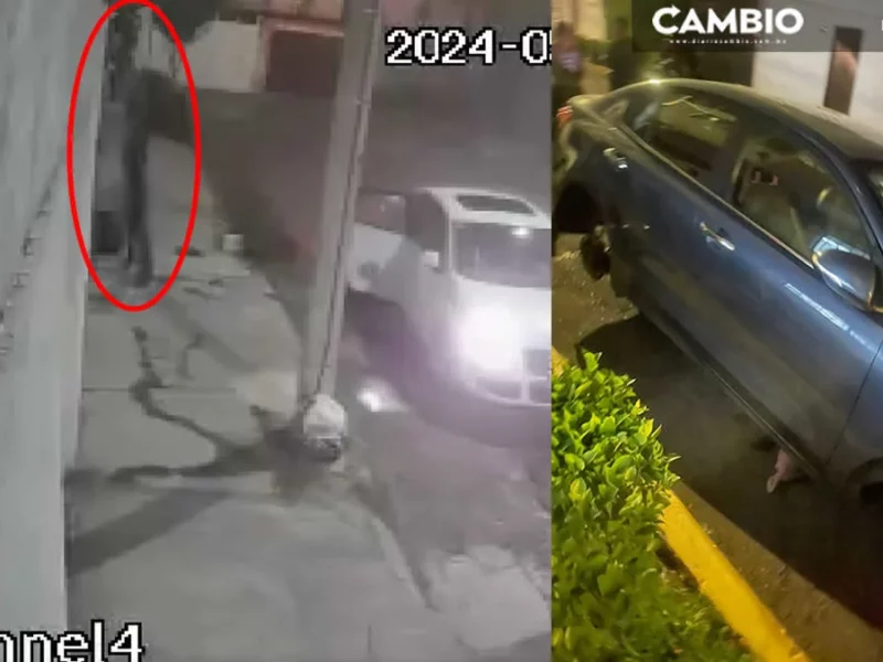 ¡Tremendos! Ladrones de autopartes voltean cámaras y desvalijan auto en Prados Agua Azul (VIDEO)  