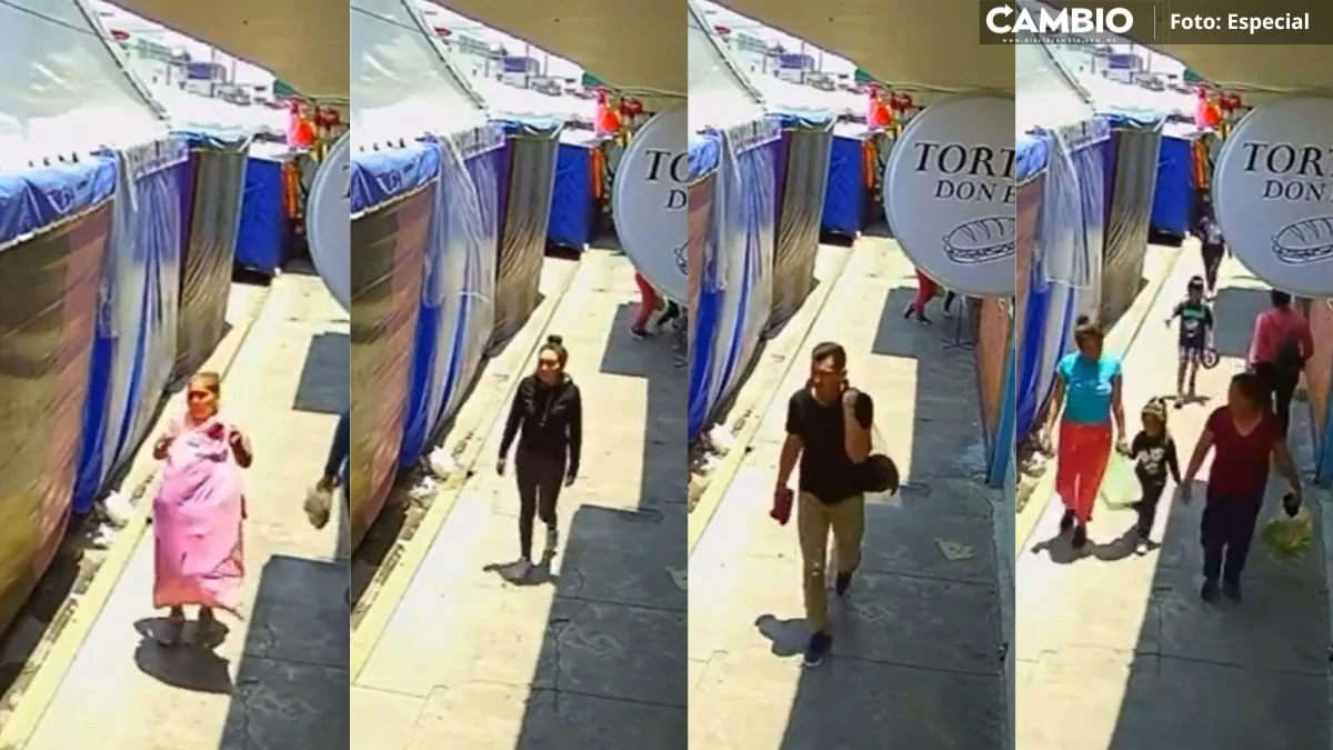¡Qué bajo! Malandros de Tepeaca usan a niños para robar a comerciantes de ropa; los captan en VIDEO