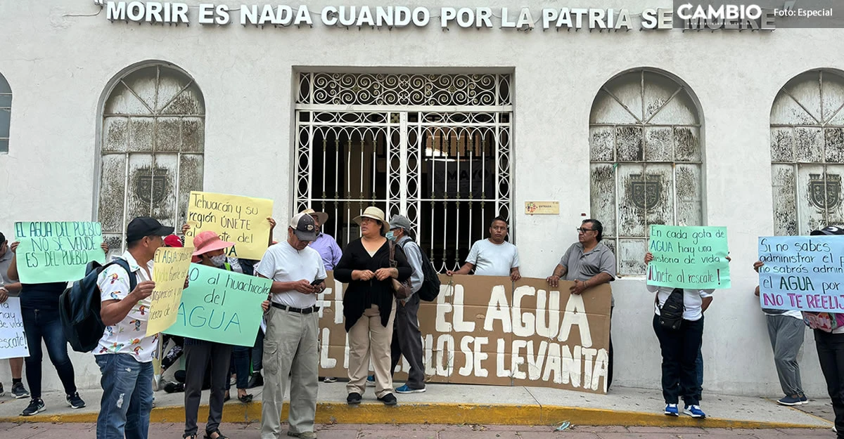 “Juntos por el Rescate del Agua” protestan en Tehuacán: culmina en acuerdo