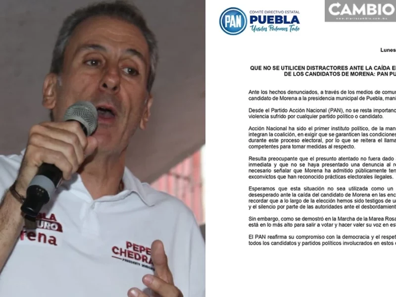 Supuesto ataque a oficinas de Pepe Chedraui es un distractor, acusa PAN Puebla