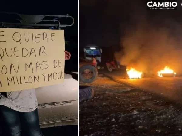 Manifestantes bloquean la Puebla-Tehuacán; denuncian desvío de recursos del edil de Tlacuitlapan (VIDEO)