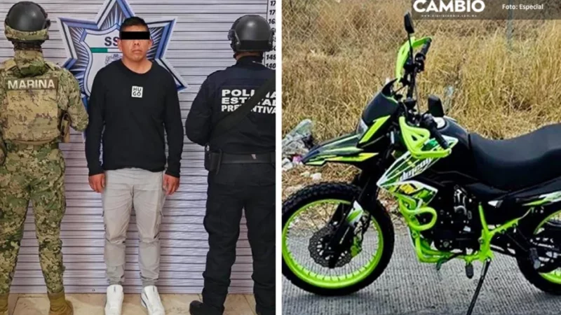 Detienen Marina y SSP a ladrón de motocicletas buscado en tres estados en Villa Posadas