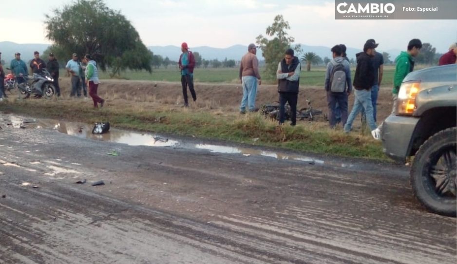 Motociclista muere tras ser atropellado en la Tecamachalco-Xochitlán
