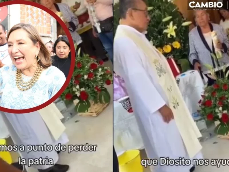 “Que Diosito nos ayude si pierde”: Padrecito de Cuautlancingo llama a votar por Xóchitl (VIDEO)