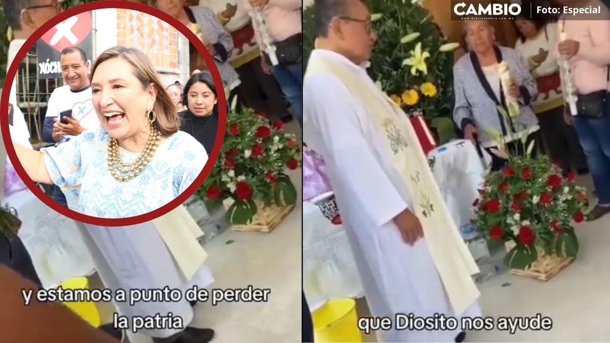 “Que Diosito nos ayude si pierde”: Padrecito de Cuautlancingo llama a votar por Xóchitl (VIDEO)