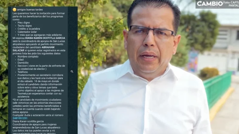 Sigue la guerra sucia vs Abraham Salazar: ahora piden credenciales a su nombre para entregar apoyos (VIDEO)