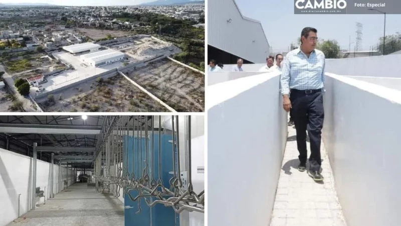 Sergio Salomón supervisa detalles finales del nuevo Rastro Municipal de Tehuacán