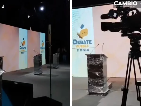 VIDEO: Así es el set donde el IEE transmitirá el debate entre candidatos a la gubernatura de Puebla