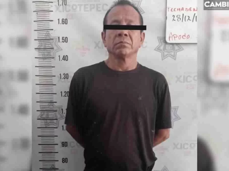 Detienen a Teófilo, presunto feminicida de su pareja Mary en Xicotepec