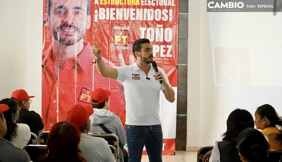 Toño López motiva a poblanos comprometidos a defender el voto ciudadano por la 4T