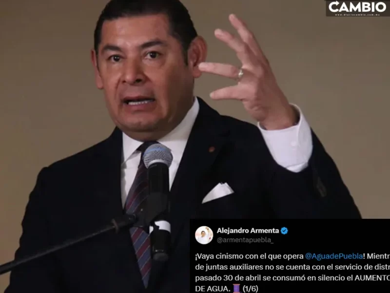 Critica Armenta aumento de Agua de Puebla: voy a revisar la concesión