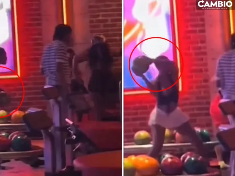 VIDEO: ¡Qué golpazo! Le avienta una bola de boliche a la cabeza y la deja noqueada