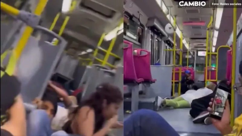 VIDEO: Tirados al piso y con crisis nerviosa, así vivieron usuarios del Metrobús una balacera en Azcapotzalco