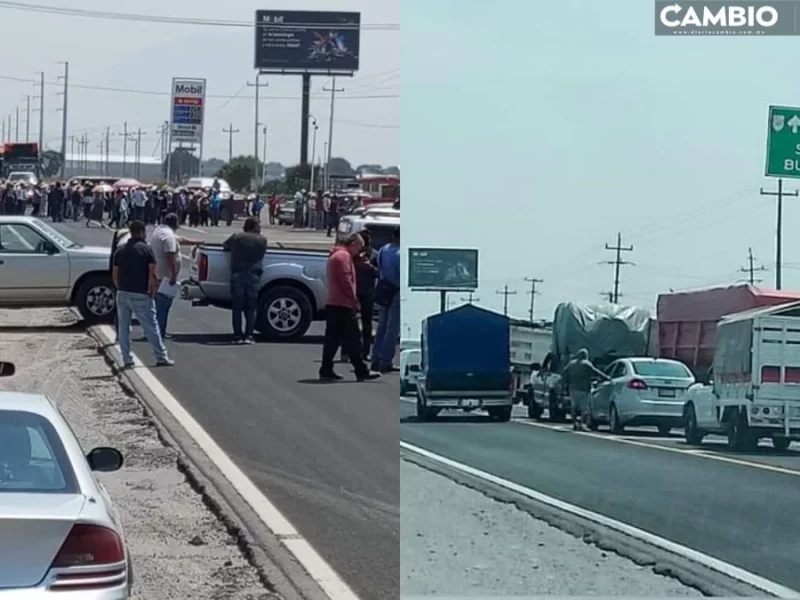 Campesinos bloquean la carretera El Seco-Zacatepec: “no llueve por cañones antigranizo”