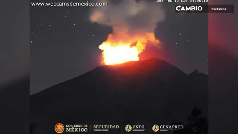 Captan esta imagen IMPRESIONANTE del volcán Popocatépetl