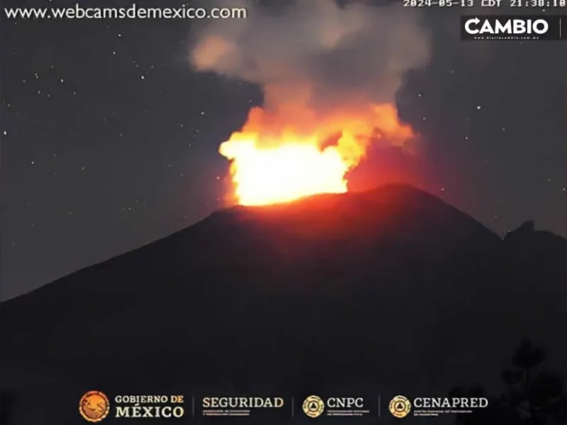 Captan esta imagen IMPRESIONANTE del volcán Popocatépetl