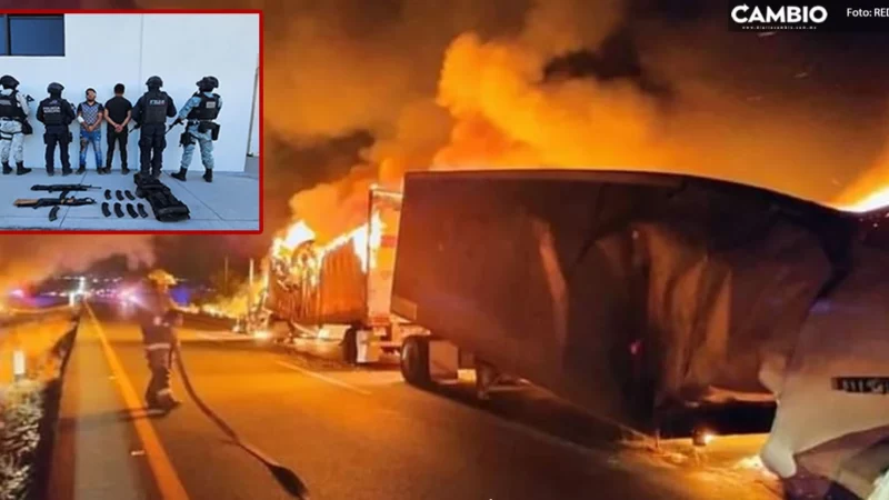 ¡Zacatecas en llamas! Cártel de Sinaloa quema vehículos tras captura de seis de sus sicarios (VIDEO)