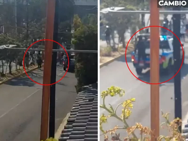 Franeleros de la 28 de Octubre golpean a 3 policías y dañan patrullas: se adueñan de la Feria de Puebla