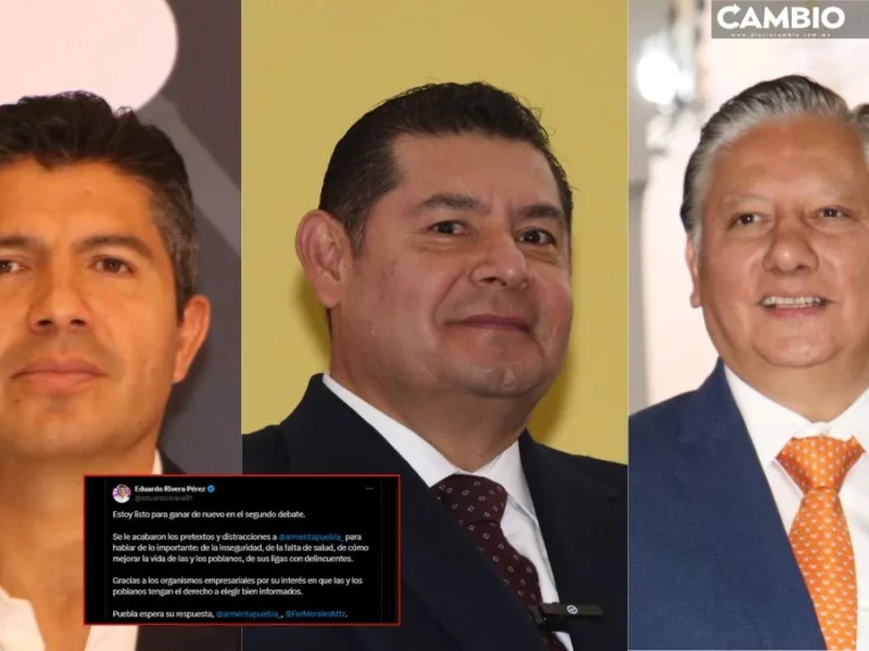 “Puebla espera su respuesta”: Lalo insiste a Fer Morales y Armenta con debate organizado por Coparmex