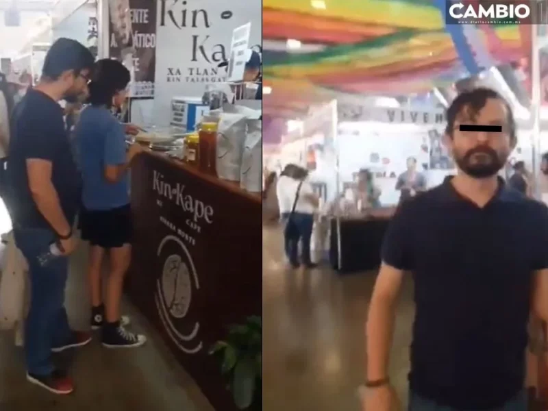 ¡Otro degenerado! Así grababa a mujeres por debajo de la falda en la Feria de Puebla (VIDEO)