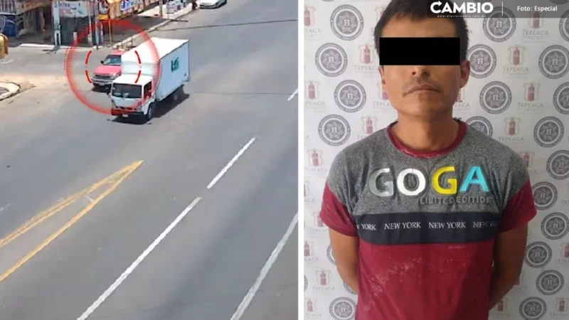 VIDEO: Así detuvieron a Daniel tras robar camioneta en la Tehuacán-Puebla
