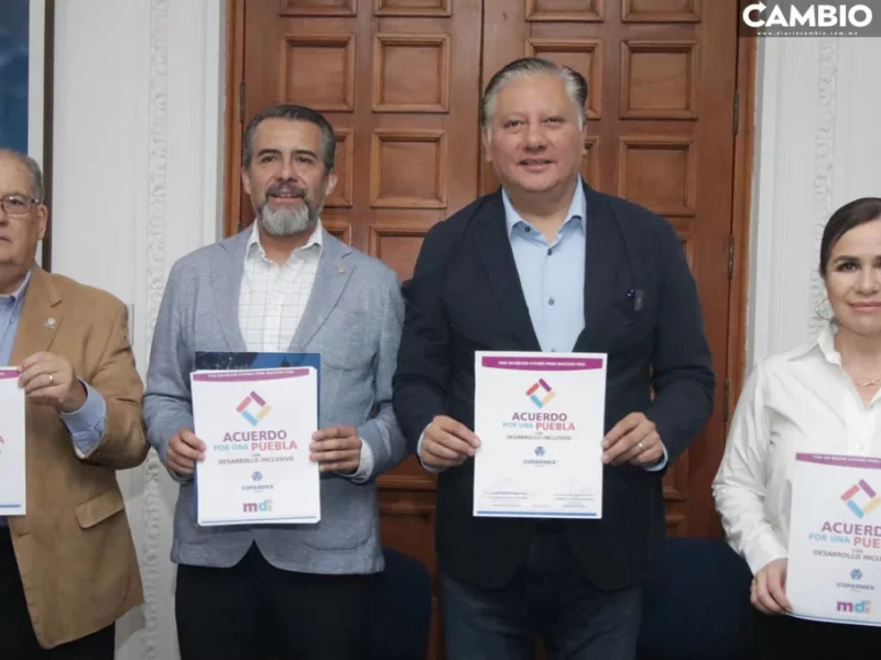 Fer Morales firma acuerdos económicos con representantes de Coparmex