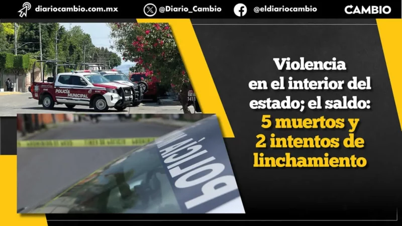 Fin de semana rojo en el interior de Puebla; hallan 2 cuerpos putrefactos y ejecutan a tres