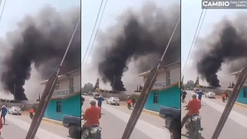 Golpean a elementos de la policía tras explosión de taller en Zacaola