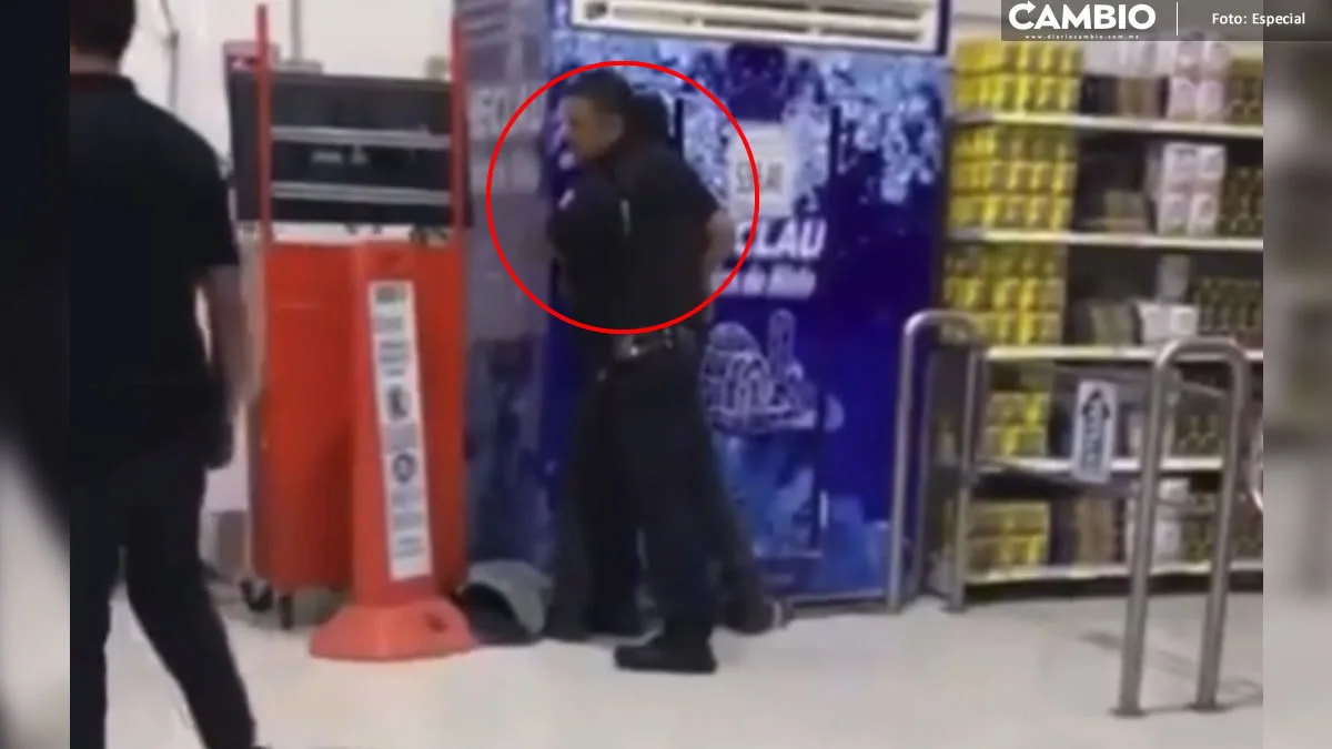 ¡Con las manos en la masa! Detienen a ladrón de supermercado en Santa Cruz Buenavista (VIDEO)