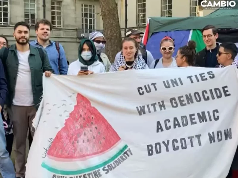 Universitarios de SOAS se solidarizan con cholultecas sobre relleno sanitario, en Londres (VIDEO)
