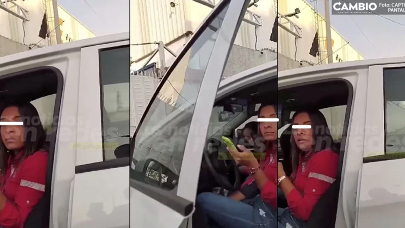 Mujer confronta a conductora que intento darse a la fuga tras atropellar a motociclista en Cuautlancingo