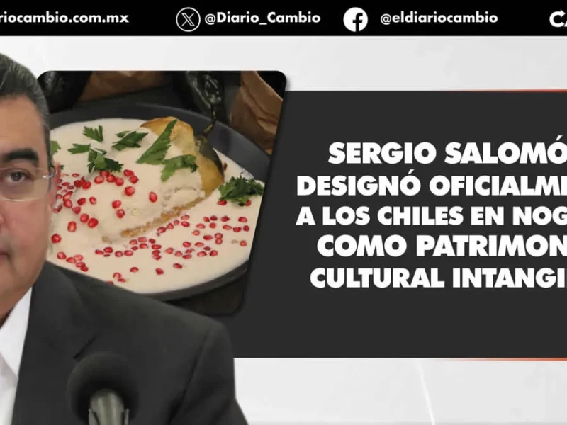 Sergio Salomón hace el Chile en Nogada Patrimonio Cultural Intangible