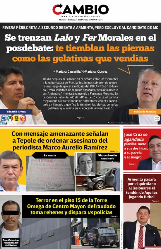 Epaper: Se trenzan Lalo y Fer Morales en el posdebate: te tiemblan las piernas como las gelatinas que vendías