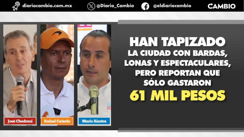 Riestra, Pepe y Cañedo reportan gastos por 3.4 millones tras 50 días de campaña