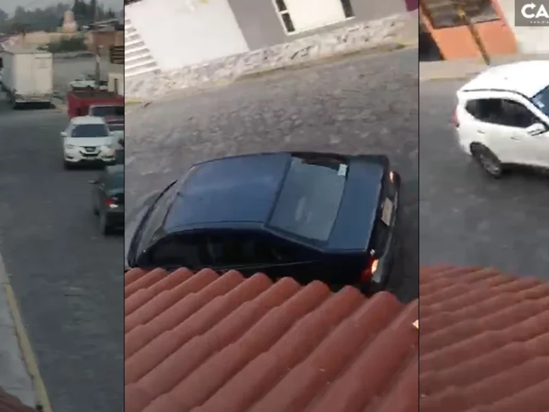 Con lujo de violencia roban una camioneta a una familia en Tecamachalco (VIDEO)