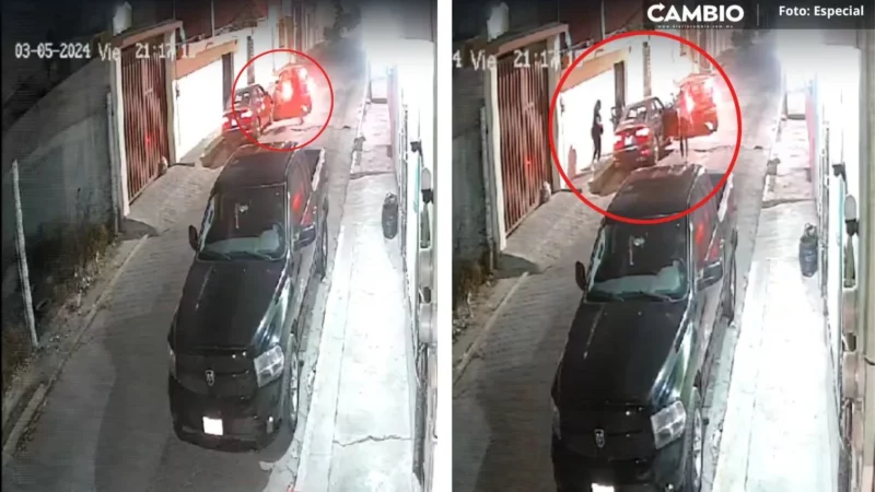 VIDEO: A punta de pistola, roban auto a dos mujeres en calles de Tecamachalco
