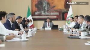 Sergio Salomón encabeza Mesa de Seguridad con  autoridades electorales de cara al 2 de junio