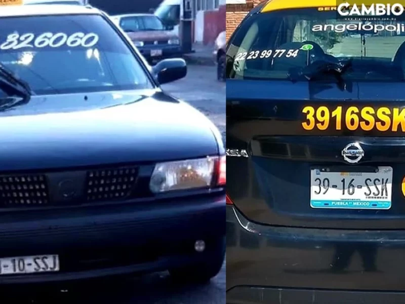 Roban dos taxis en la zona metropolitana de Puebla 