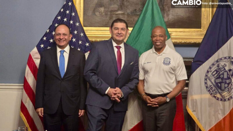 Armenta se reúne con alcalde de Nueva York para formar convenio de capacitación a policías poblanos