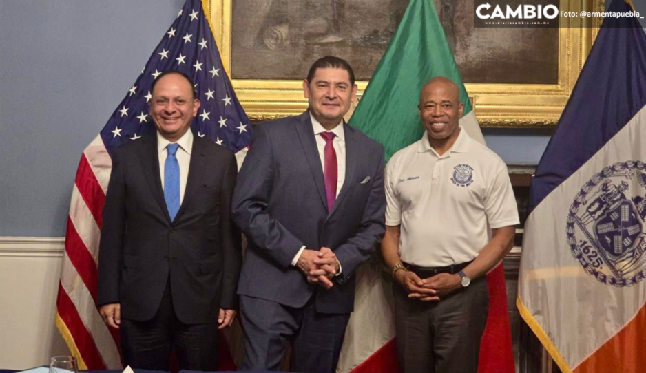 Armenta se reúne con alcalde de Nueva York para formar convenio de capacitación a policías poblanos