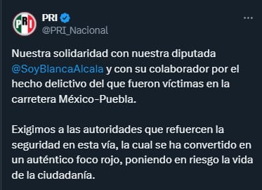 "Estamos bien": Confirma Blanca Alcalá secuestro exprés y asalto en Chalco